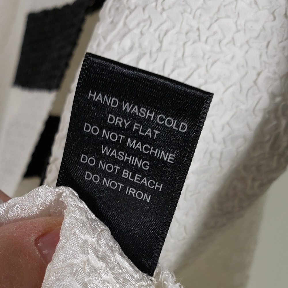 Women's Knit Berek Black & White Geometric Coat L - Picture 8 of 8